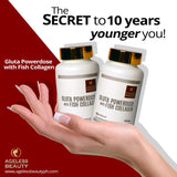 AGELESS BEAUTY Gluta Powerdose with Fish Collagen with FREE Collagen Soap