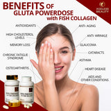 AGELESS BEAUTY Gluta Powerdose with Fish Collagen with FREE Collagen Soap